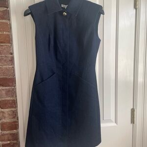 Veronica Beard Navy Sleeveless Mini Dress